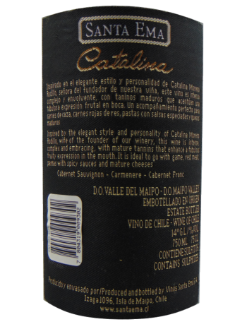 Thông tin rượu vang Santa Ema Catalina